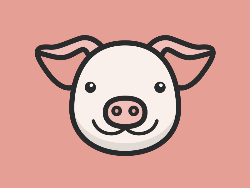 800x600 Cute Pig Vector Face By Tony Thomas
