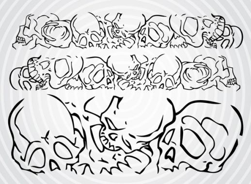 518x379 Skull Pile Vector