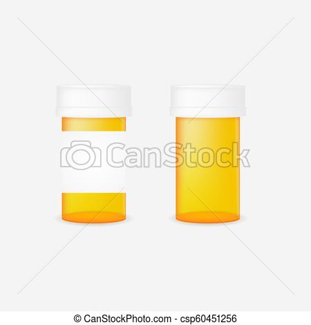 450x470 Realistic Pill Bottle. Mock Up. Vector Illustration.