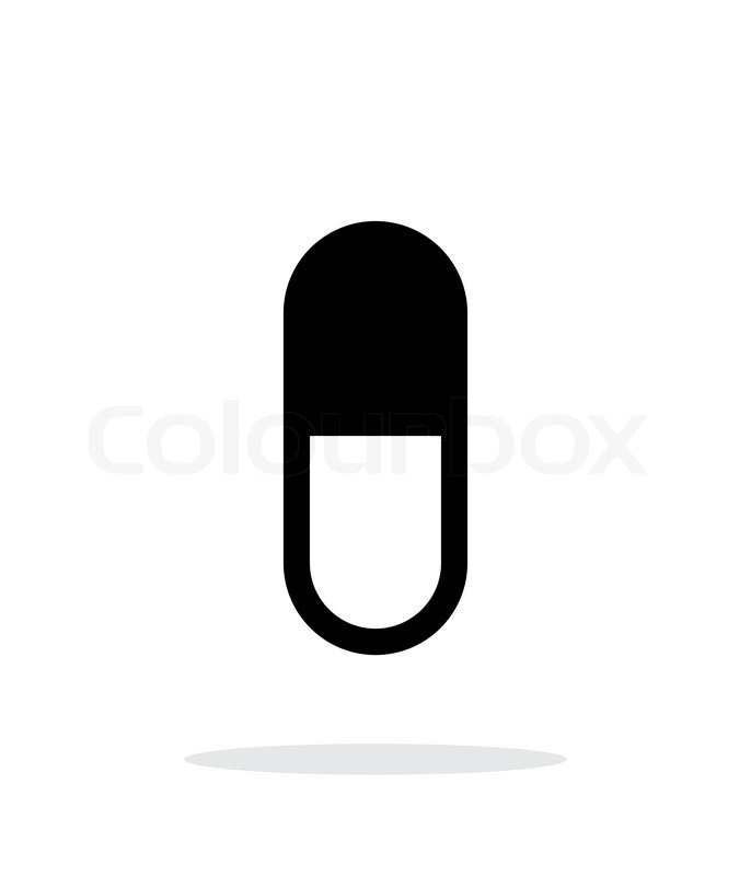 686x800 Pill Capsule Icon On White Background. Vector Illustration