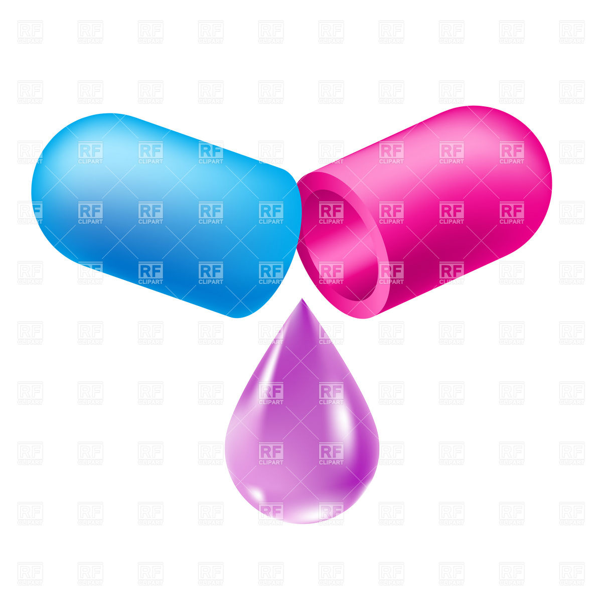 1200x1200 Drop Flowing Out From Pill Vector Image Vector Artwork Of