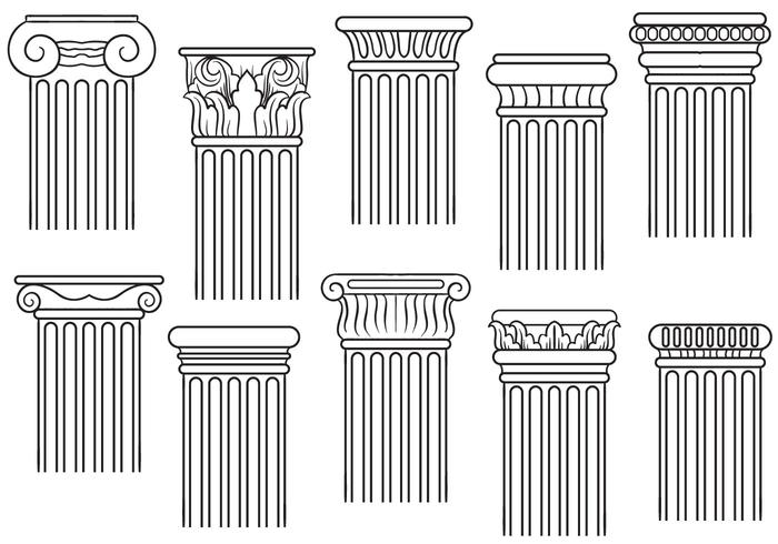 700x490 Free Pillars Vectors