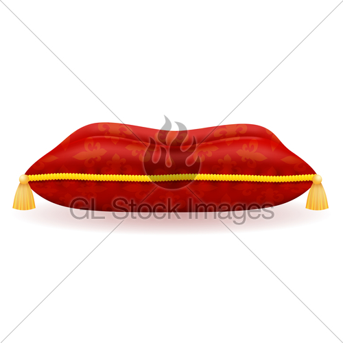 500x500 Red Satin Pillow Vector Illustration Gl Stock Images