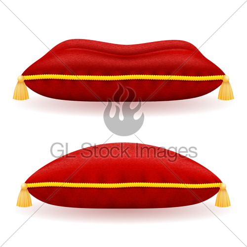 500x500 Red Velvet Pillow Vector Illustration Gl Stock Images
