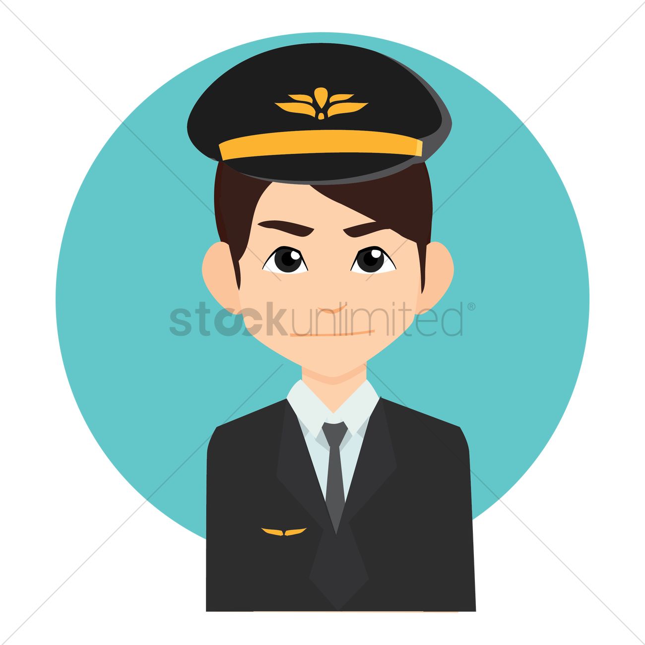 1300x1300 Free Pilot Vector Image