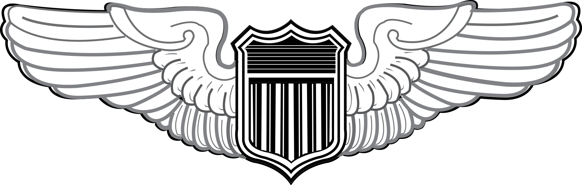 2000x638 19 Wings Clip Black And White Air Force Huge Freebie! Download For