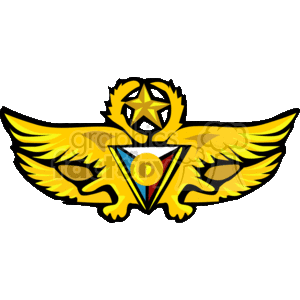 300x300 Royalty Free Pilot Wing Badge 153421 Vector Clip Art Image