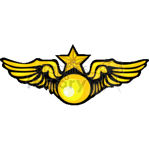 300x300 Royalty Free Pilot Wings Badge 153410 Vector Clip Art Image