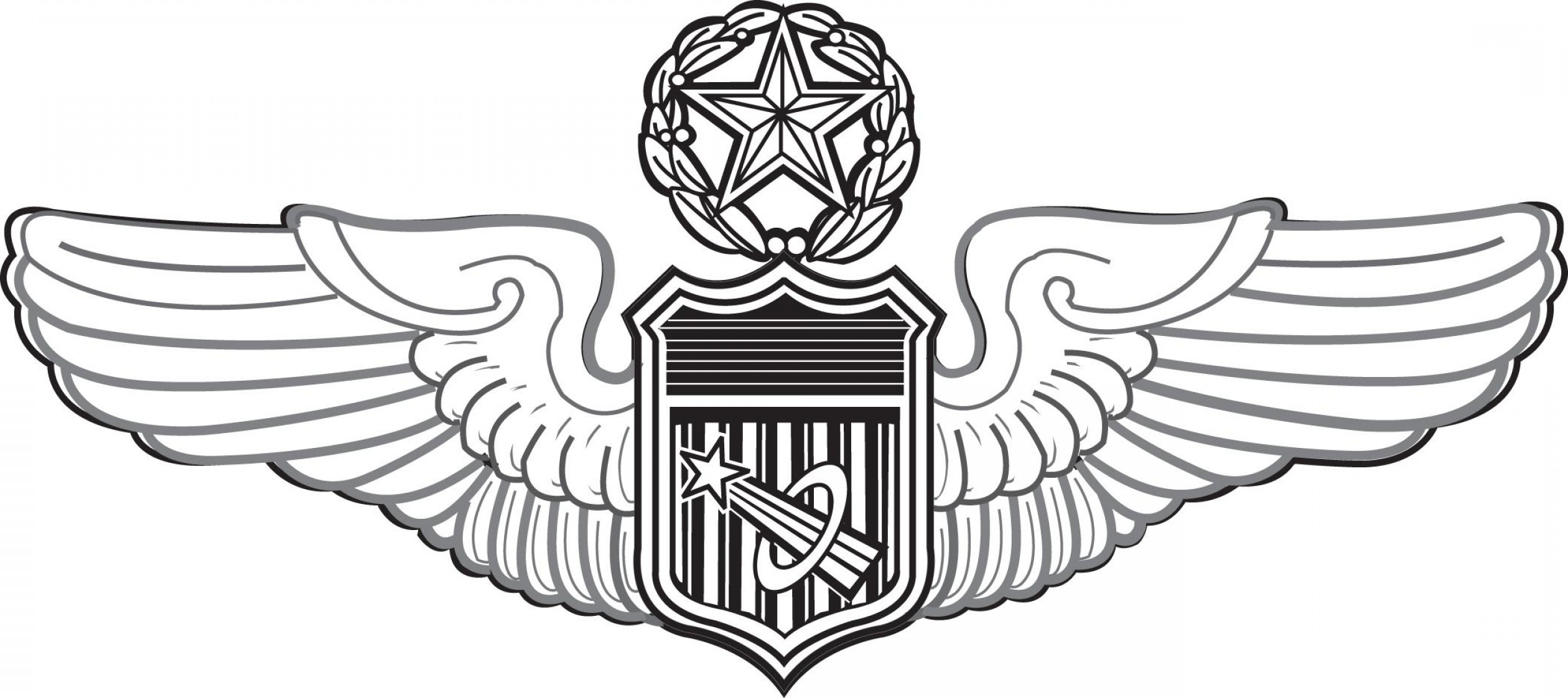 2520x1122 Top Civilian Pilot Wings Vector File Free Createmepink