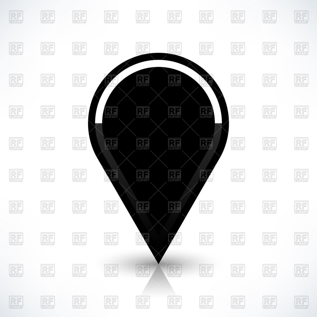 1200x1200 Drop Shaped Black Map Pin Vector Image Vector Artwork Of Signs