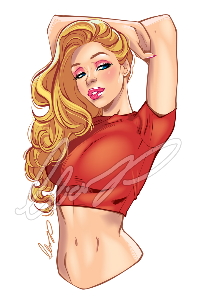 690x1000 Pinup Girl Vector By Elias Chatzoudis