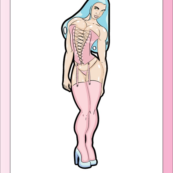 600x600 Free Vector Pinup Girl In Pink Lingerie