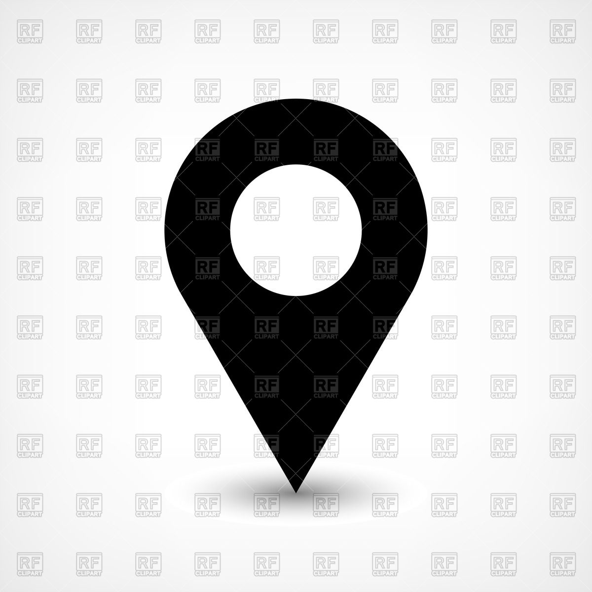 1200x1200 Round Black Map Pin Icon Vector Image Vector Artwork Of Icons