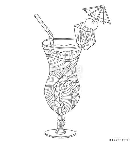 460x500 Pina Colada Adult Coloring