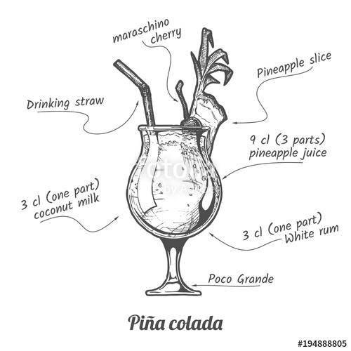 500x500 Cocktail Pina Colada Stock Image And Royalty Free Vector Files On