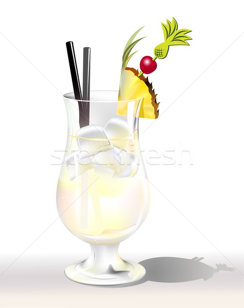 475x600 Pinacolada Cocktail Vector Illustration Desislava Terzieva