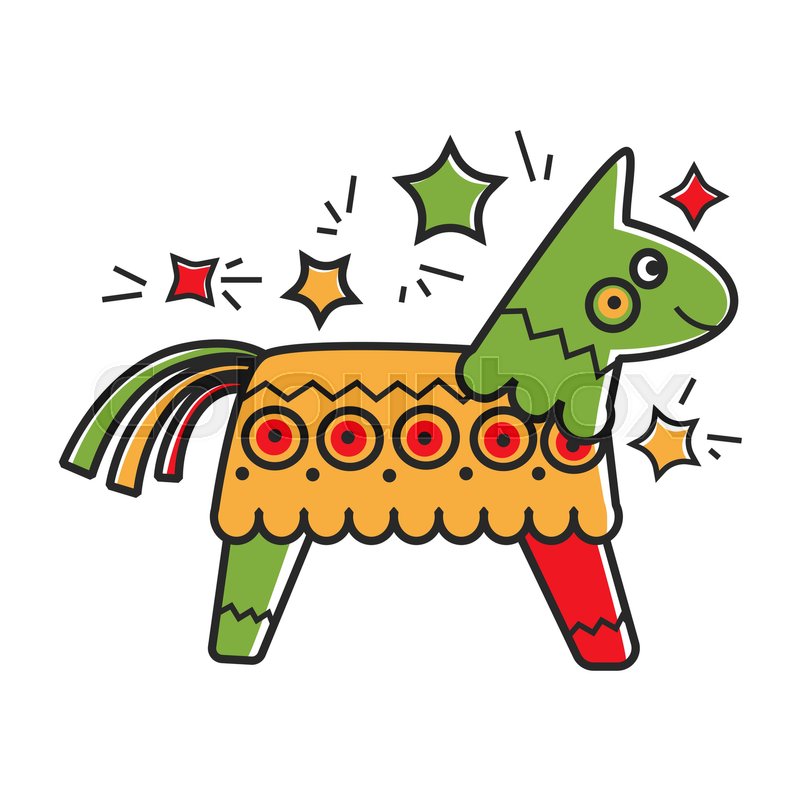 800x800 Mexican In Form Of Horse Full Of Delicious Treats Isolated