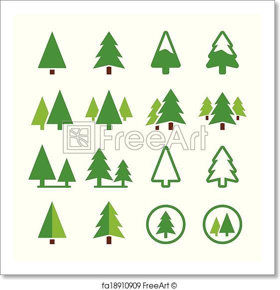 561x581 Free Art Print Of Pine Tree, Park Vector Green Icons . Pine Trees
