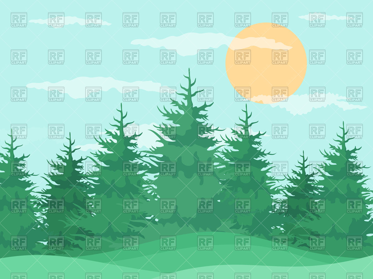 1200x900 Summer In A Pine Forest Vector Image Vector Artwork Of Nature