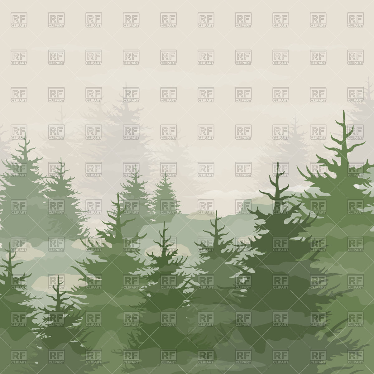 1200x1200 Fog In Pine Forest