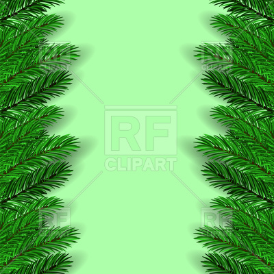 400x400 Green Fir Tree Branches Background Vector Image Vector Artwork