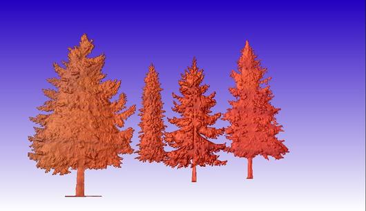 530x306 Pine Trees Vector Relief Models 3d Clipart Cncvectorart