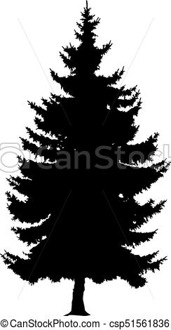 244x470 Silhouette Of Pine Tree. Hand Made.