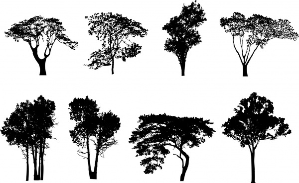 600x368 Pine Trees Silhouette Vectors Free Vector Download (10,230 Free