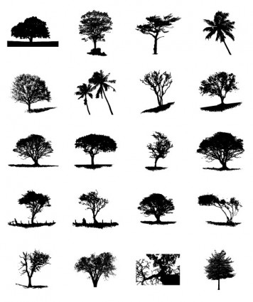 356x425 Big Tree Silhouette 02 Vector Free Vectors Ui Download