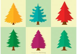 310x217 Flat Cedar Trees Vectors Free Vectors Ui Download