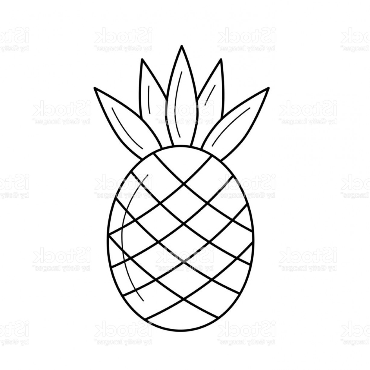 1228x1228 Pineapple Vector Line Icon Gm Geekchicpro