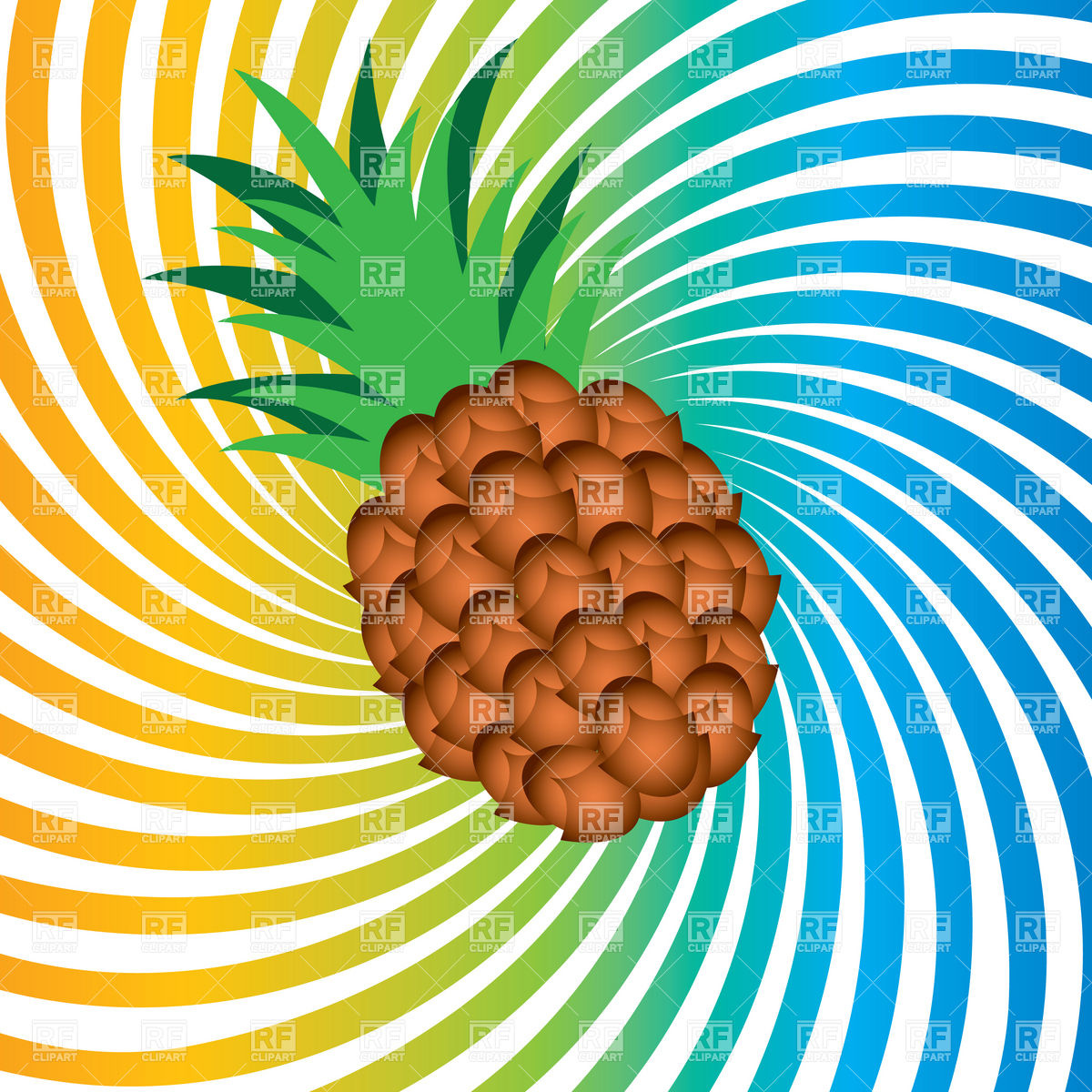 1200x1200 Ripe Pineapple Vector Image Vector Artwork Of Backgrounds
