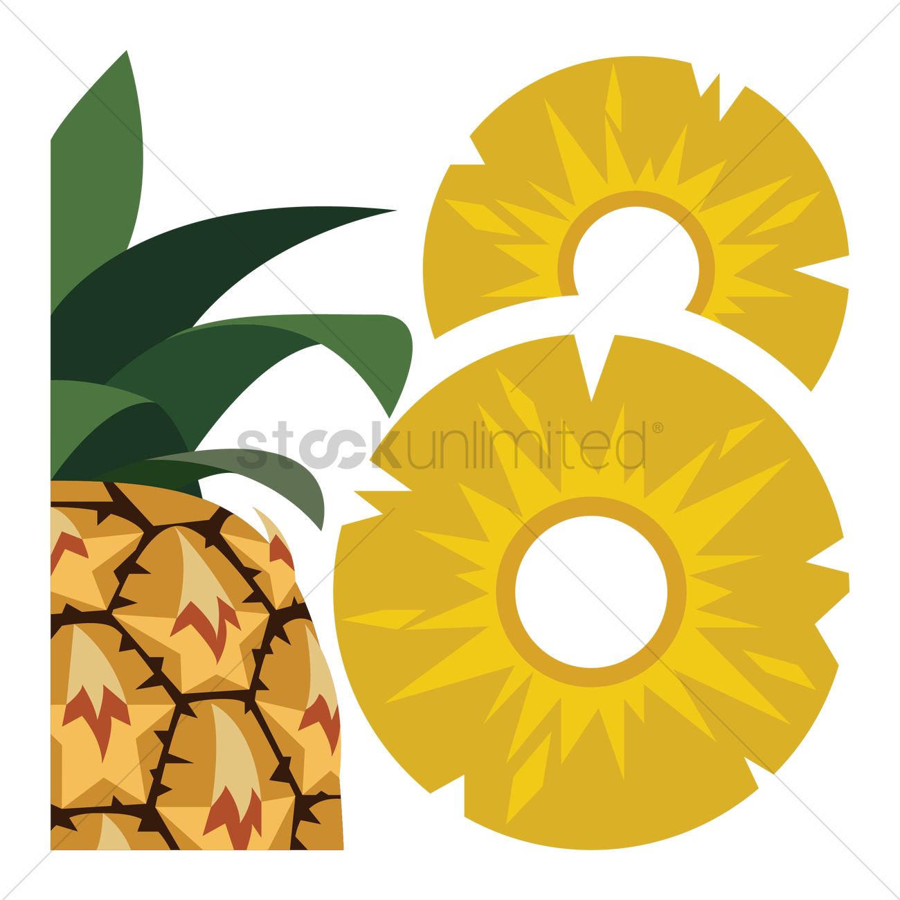 1300x1300 Free Pineapple Vector Image