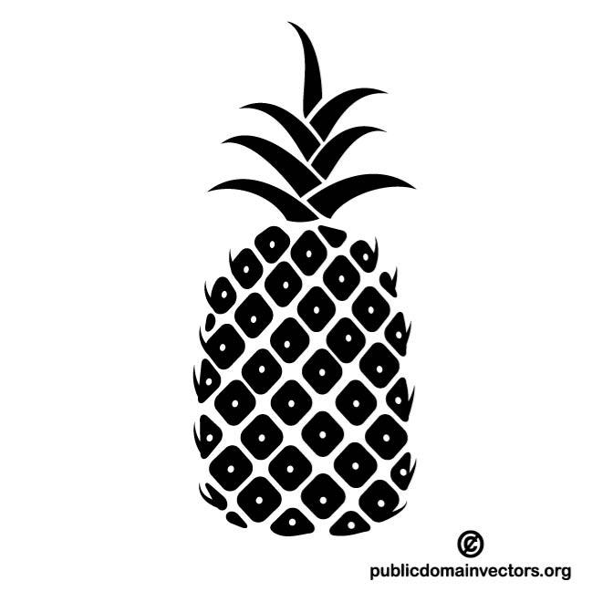 660x660 Pineapple Silhouette Vector
