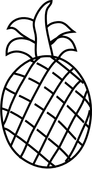 324x592 Pineapple Vector Outline Clipart Panda