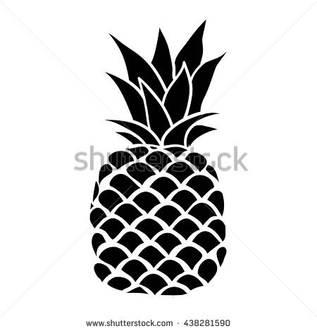 450x470 Pineapple Vector Outline 9903 Loadtve