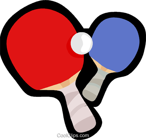 480x461 Ping Pong Paddles And Ball Royalty Free Vector Clip Art
