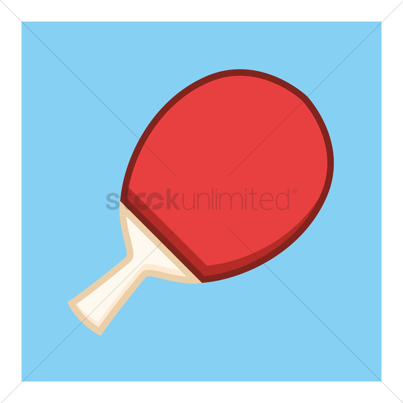 1300x1300 Free Ping Pong Paddle Vector Image