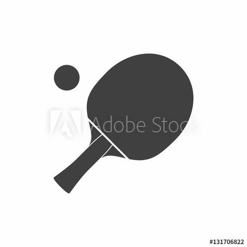 500x500 Racket Icon For Playing Table Tennis Or Ping Pong Vector Isolated