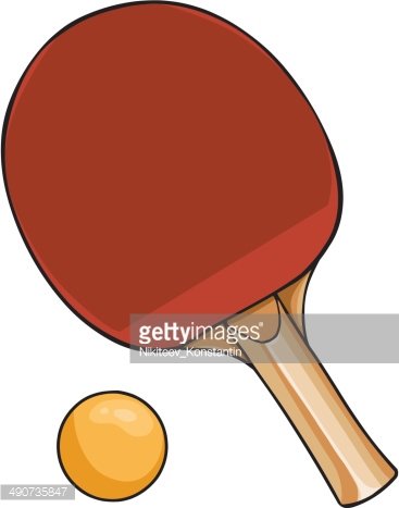 367x467 Vector Cartoon Ping Pong Racket And Ball Stock Vectors