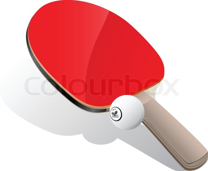 800x658 Vector Ping Pong Paddle And Ball Stock Vector Colourbox