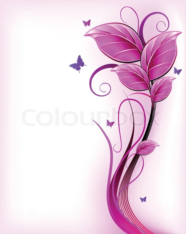 637x800 Floral Pink Background Vector Stock Vector Colourbox