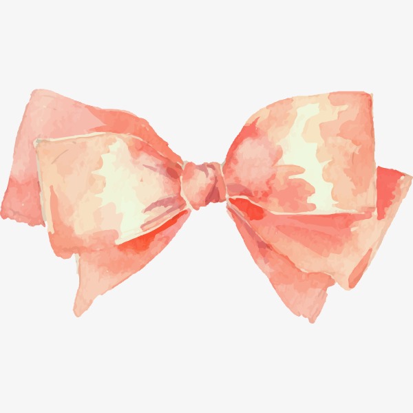 600x600 Painted Pink Bow Vector Material, Bow Vector, Hand Painted, Pink