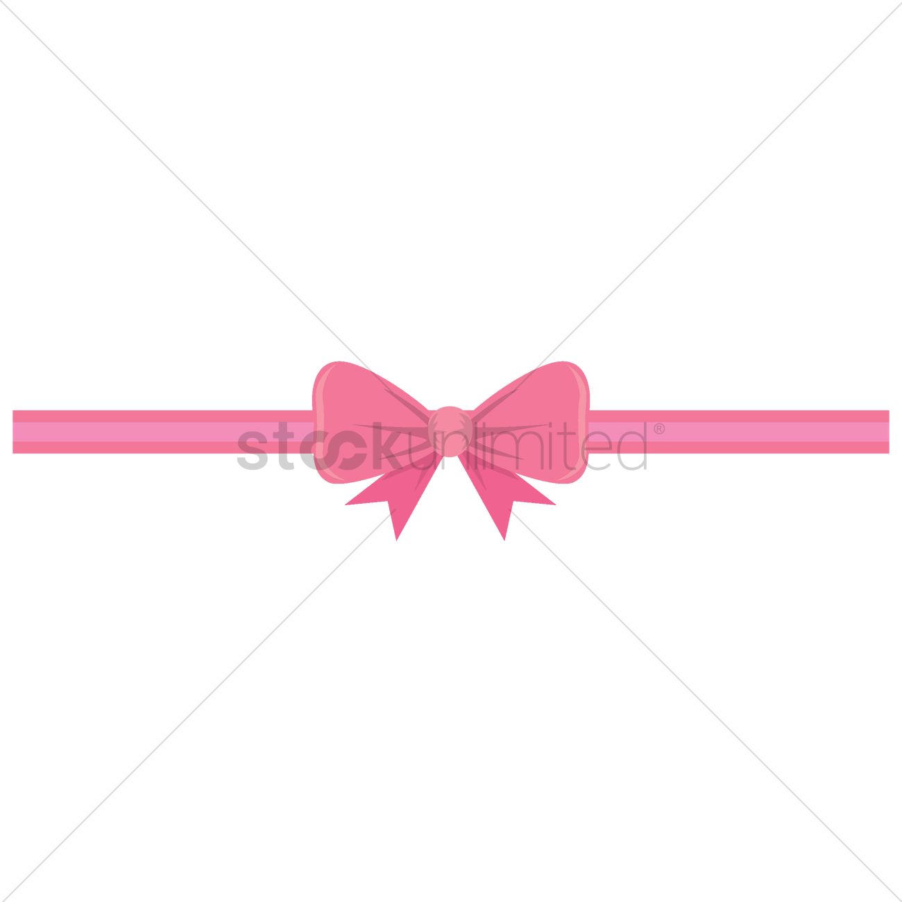 1300x1300 Pink Ribbon Bow Vector Image