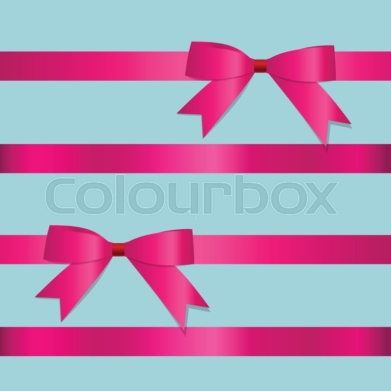 800x800 Pink Ribbon With Bow. Vector Illustration. Stock Vector Colourbox