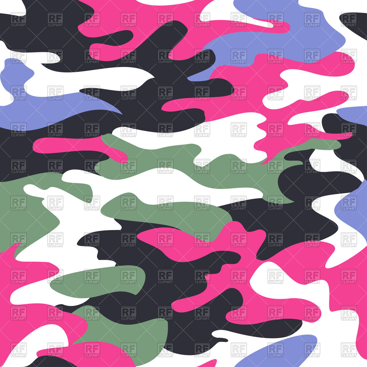 1200x1200 Camouflage Pink Seamless Pattern Vector Image Vector Artwork Of