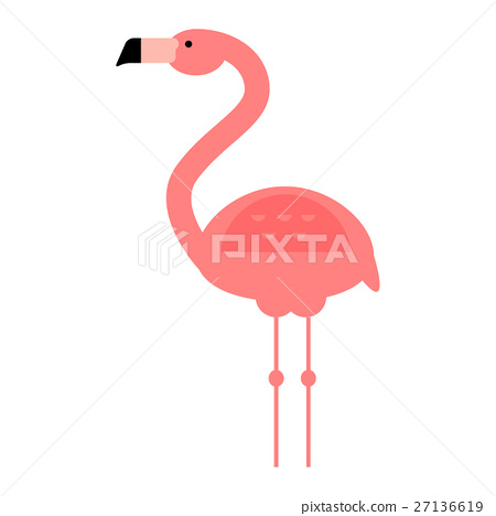 450x468 Cool Pink Flamingo Vector Illustration.