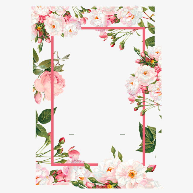 650x651 Pink Flower Borders, Color, Flowers, Frame Png And Vector For Free