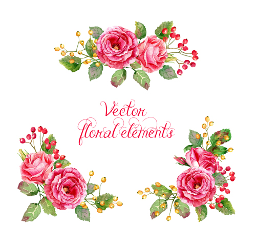 500x480 Beautiful Pink Flower Vector Art Background 01 Free Download