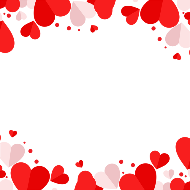 640x640 Red And Pink Heart Vector Frame Png, Red Heart, Heart, Heart